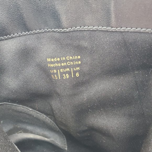 Aldo Tealith Black Leather Heel Ankle Boots size 8.5 - Picture 9 of 12